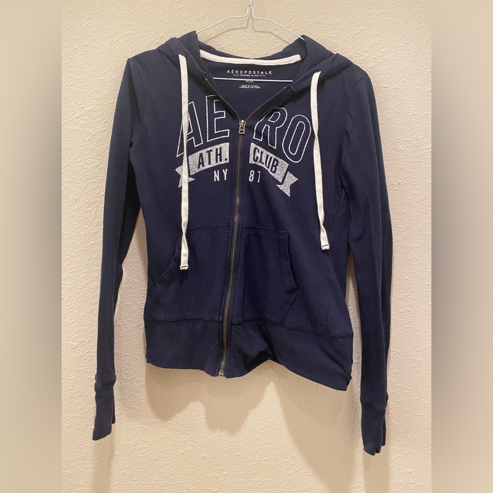 Aeropostale Women's light weight jacket Zip-up blue